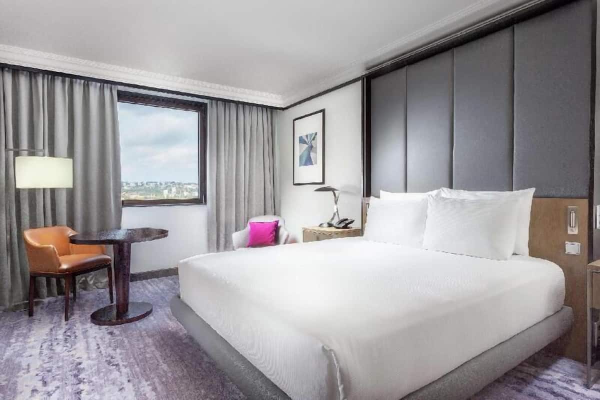 In-room safe, laptop workspace, blackout curtains, soundproofing