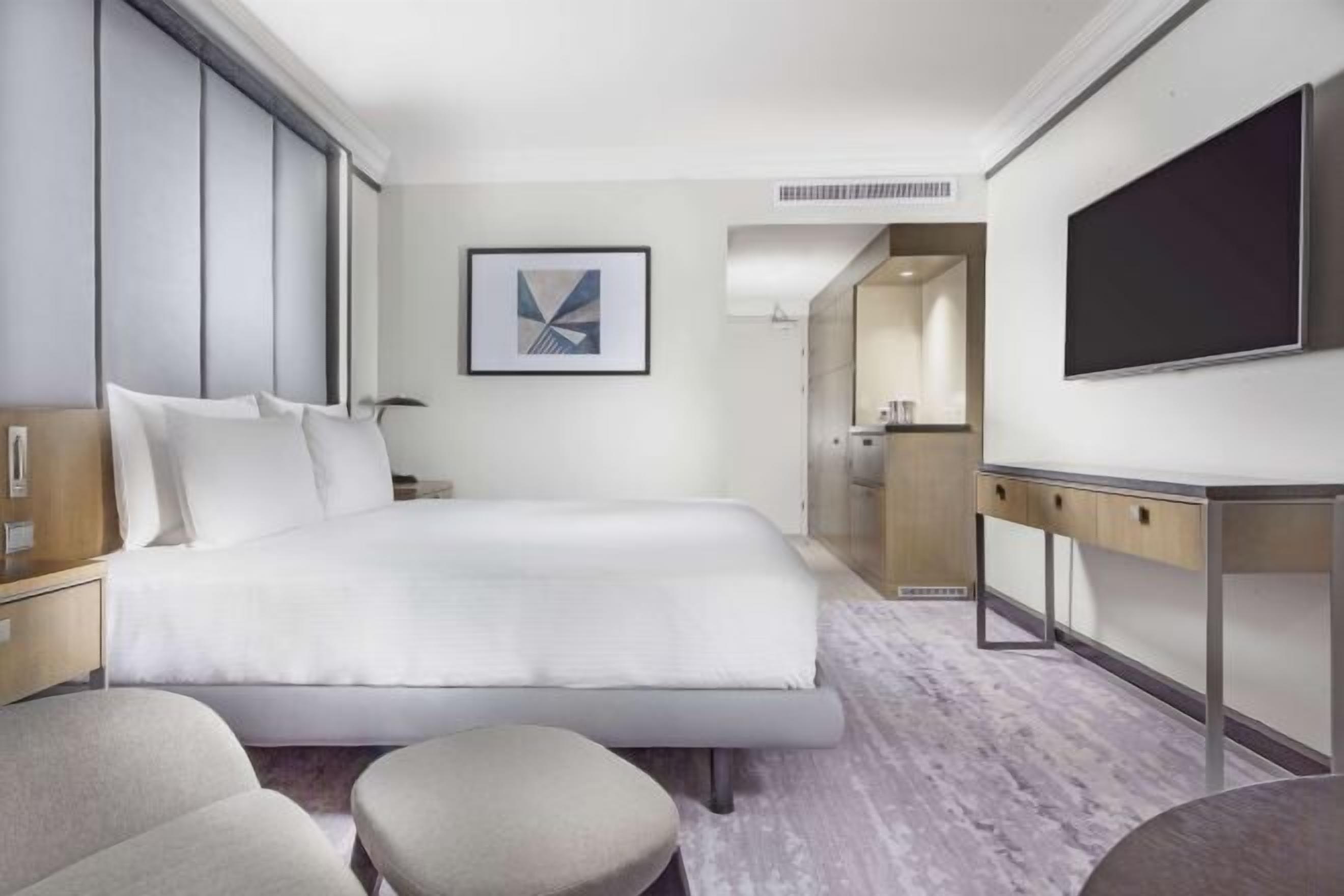 In-room safe, laptop workspace, blackout curtains, soundproofing