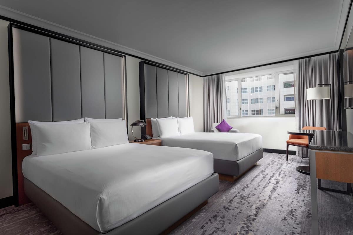 In-room safe, laptop workspace, blackout curtains, soundproofing