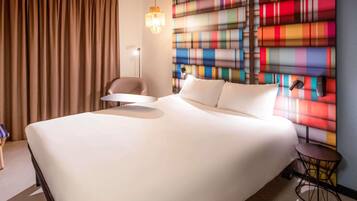 Desk, blackout drapes, soundproofing, iron/ironing board