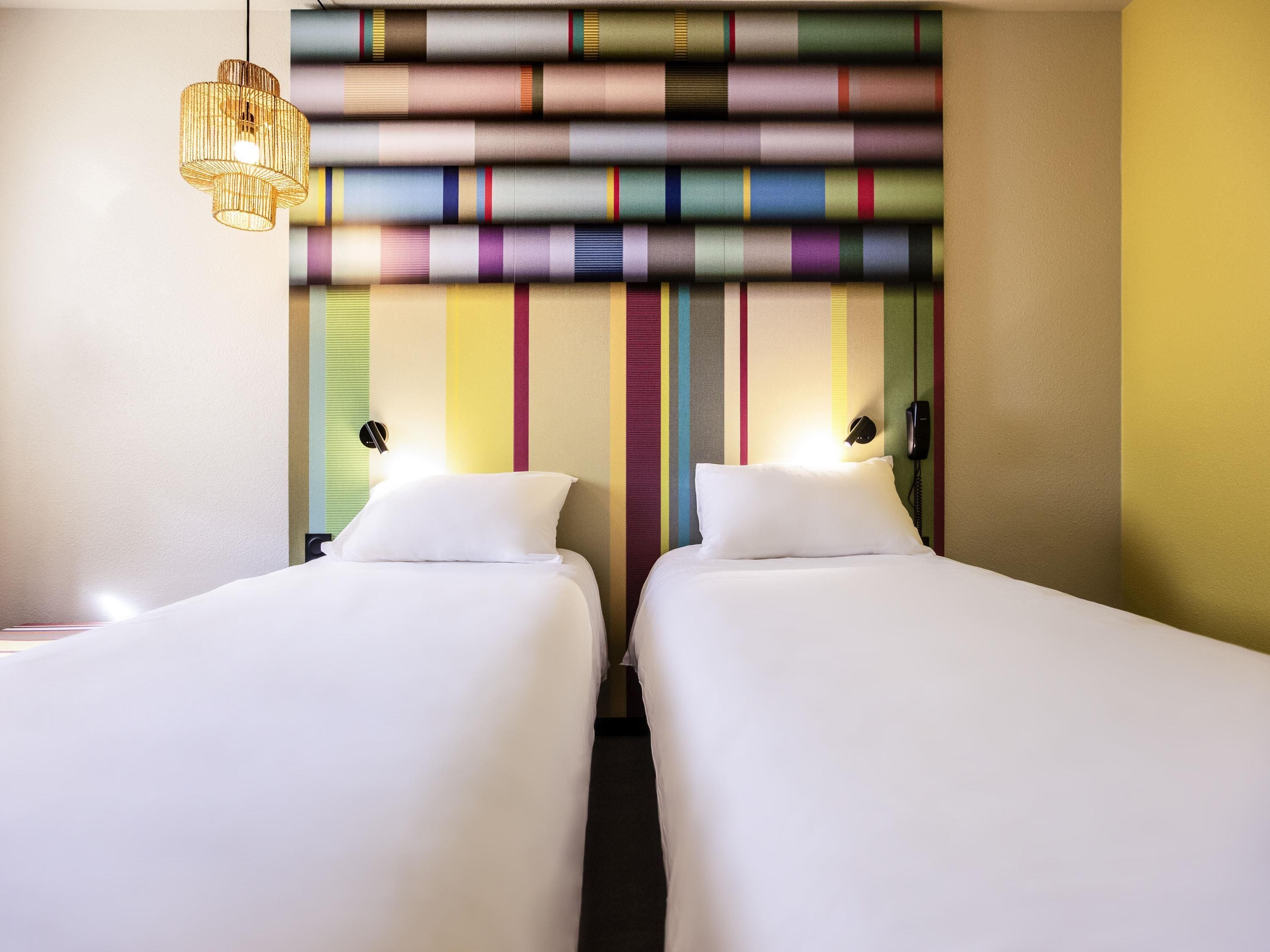 Standard Room, 2 Single Beds | Desk, blackout curtains, soundproofing, iron/ironing board