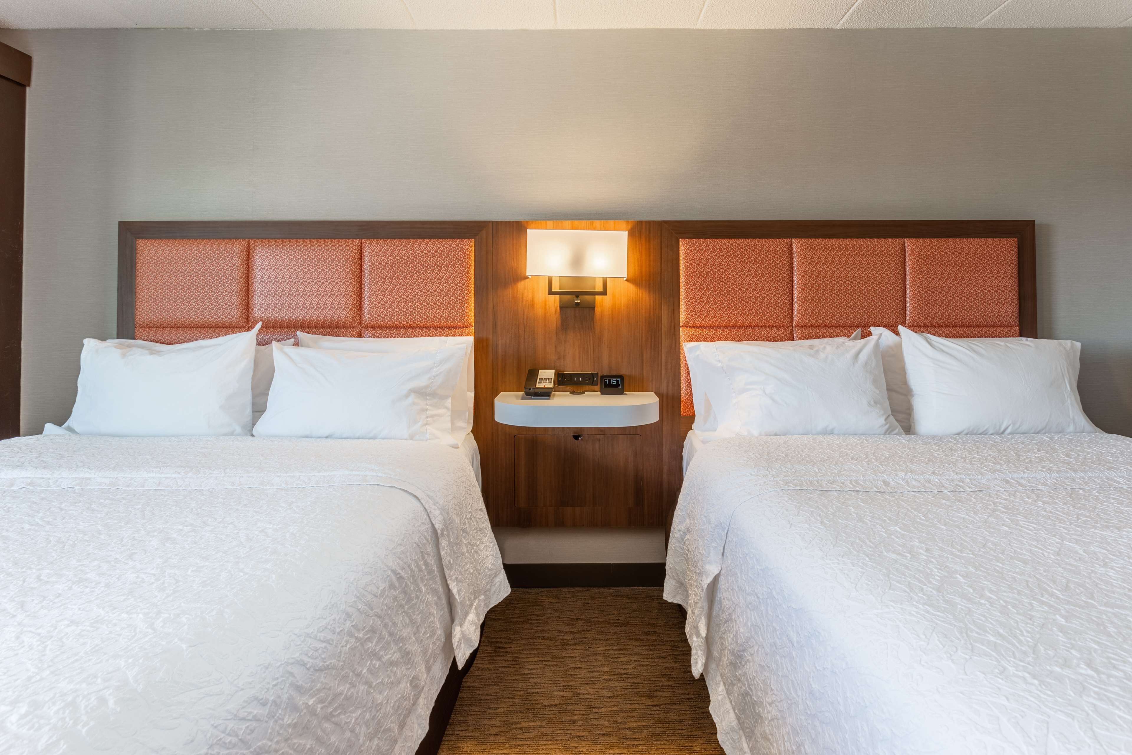 standard room, 2 queen beds, non smoking | premium bedding, desk, blackout curtains, iron/ironing board