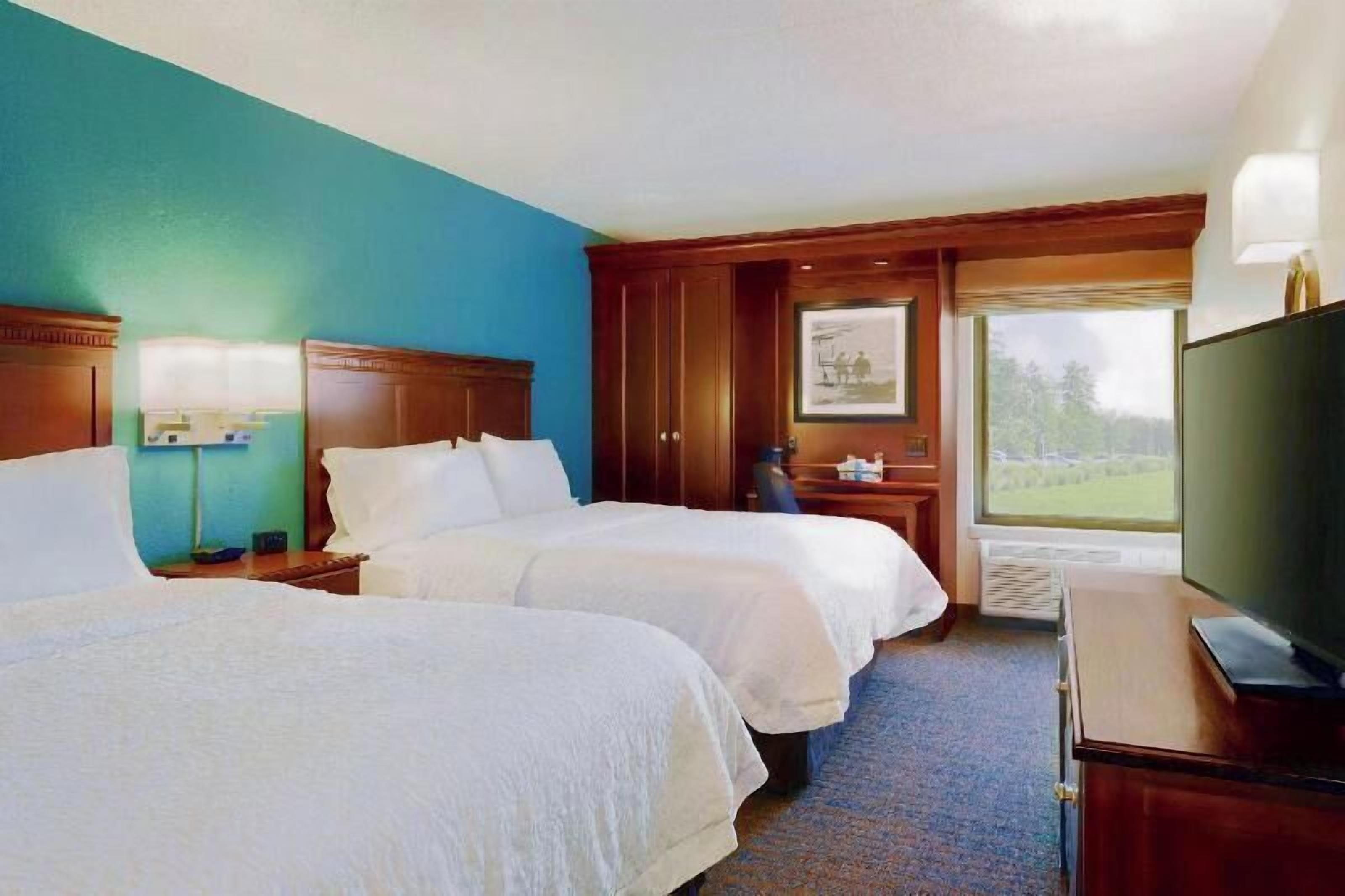 Premium bedding, desk, blackout drapes, iron/ironing board
