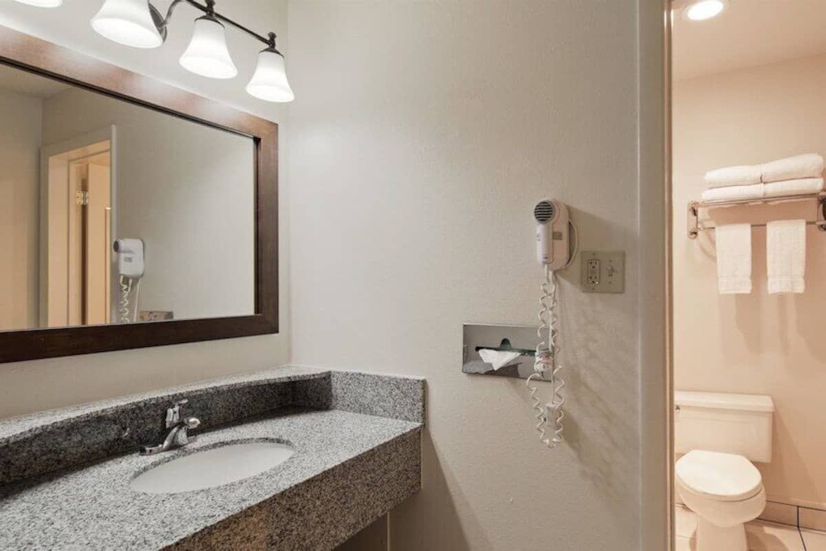 Bathroom | Combined shower/tub, hair dryer, towels