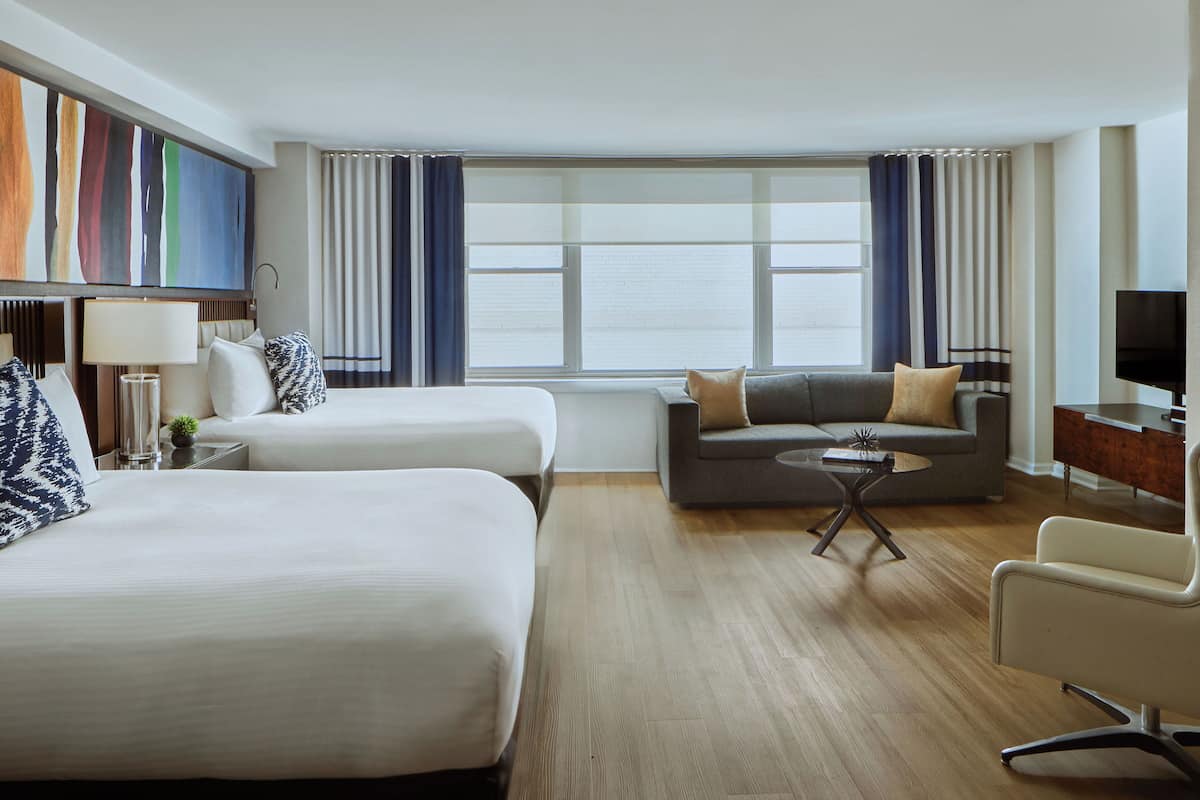 Egyptian cotton sheets, premium bedding, in-room safe, desk