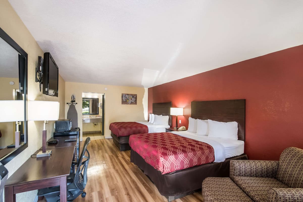 Standard Room, 2 Queen Beds, Non Smoking | Desk, iron/ironing board, rollaway beds, free WiFi