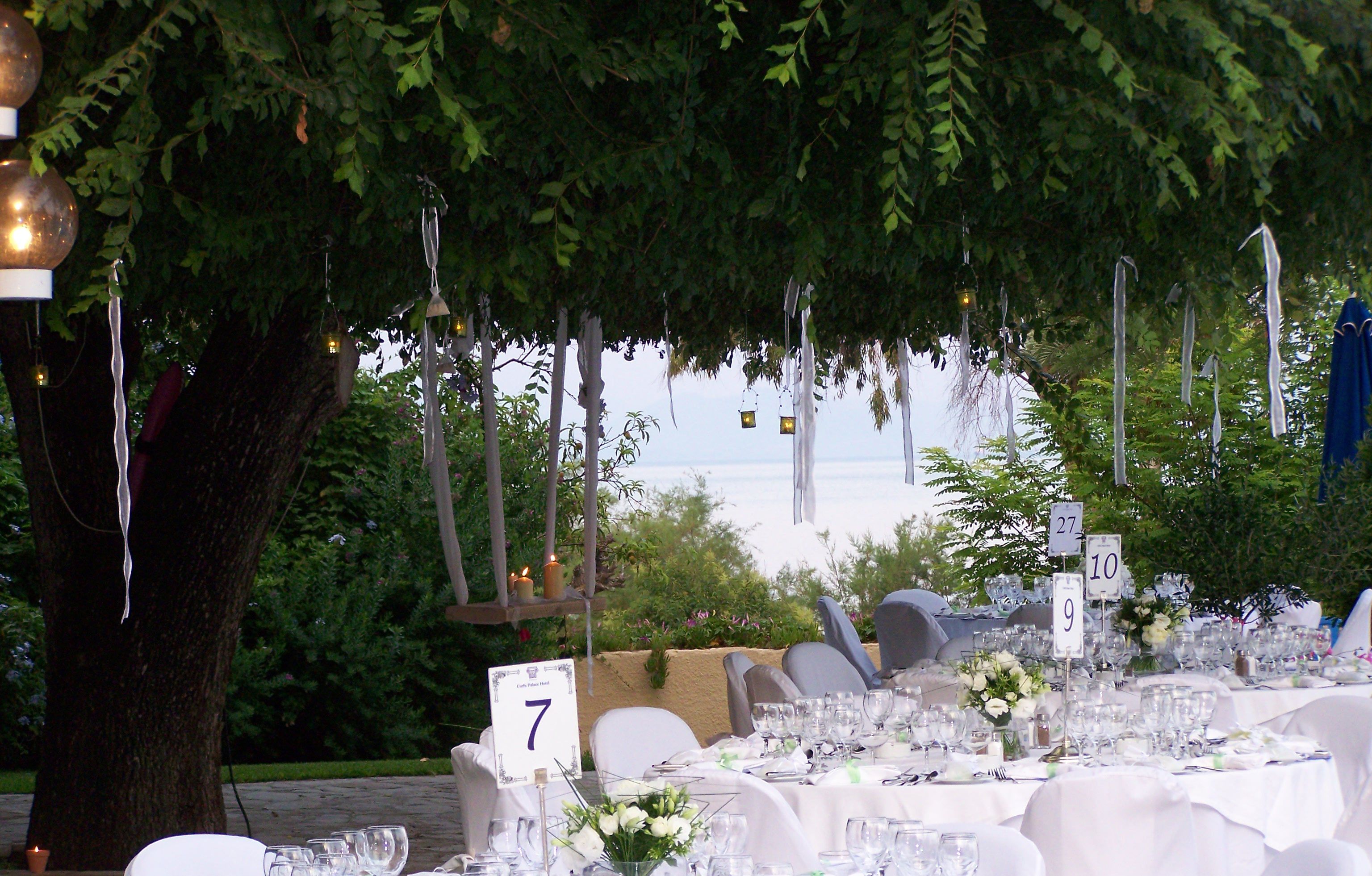 outdoor wedding area