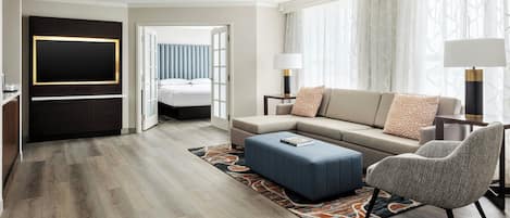 Luxury Suite, 1 Bedroom | 1 bedroom, hypo-allergenic bedding, desk, blackout drapes
