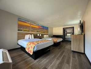 Room, 2 Queen Beds, Non Smoking | Premium bedding, down duvets, desk, blackout curtains