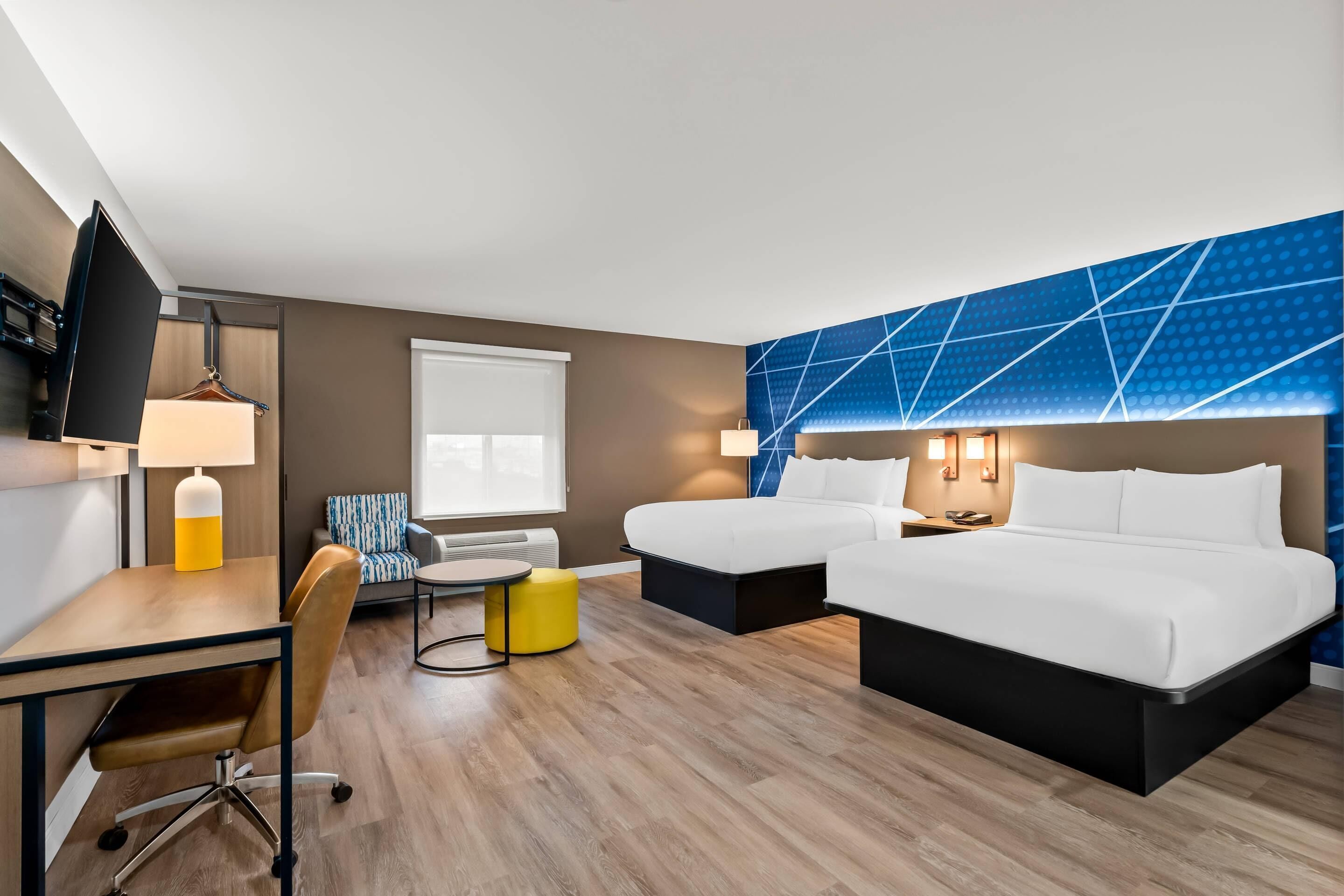 Suite, 2 Queen Beds, Accessible, Non Smoking | Desk, blackout drapes, iron/ironing board, free cribs/infant beds