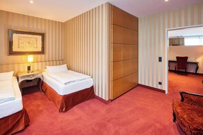 Suite, Multiple Beds, Balcony (Separate Living Room) | Hypo-allergenic bedding, in-room safe, desk, laptop workspace