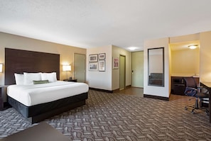 Deluxe Suite, 1 King Bed with Sofa bed, Non Smoking | Premium bedding, desk, blackout drapes, iron/ironing board