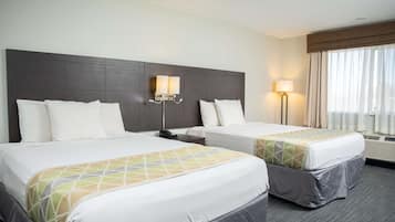 Standard Room, 2 Queen Beds, Non Smoking, Refrigerator & Microwave | Individually furnished, desk, laptop workspace, blackout drapes