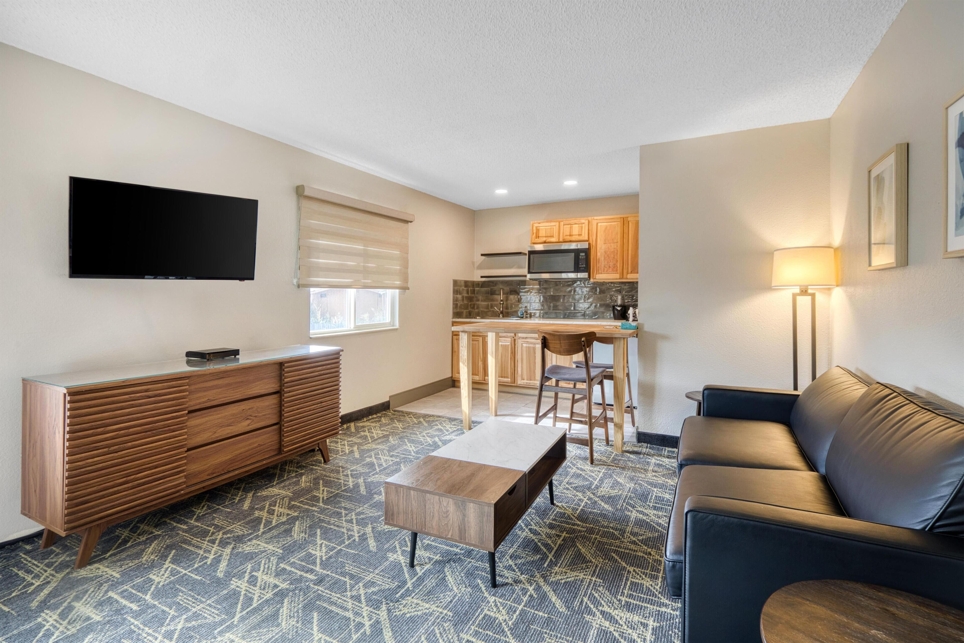 Suite, 1 King Bed, Non Smoking, Kitchenette (with Sofabed) | Individually furnished, desk, laptop workspace, blackout drapes