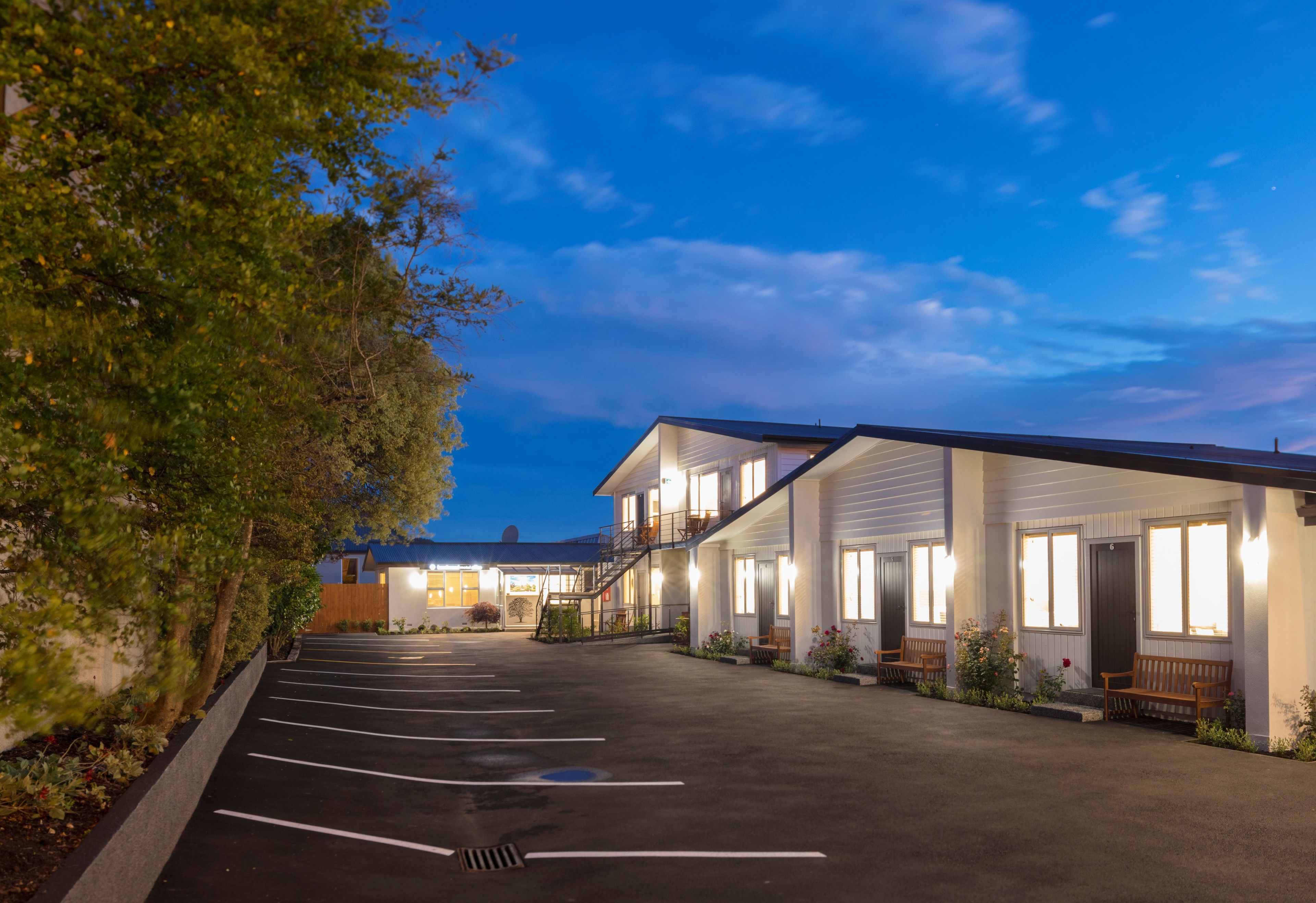 Front of property - evening/night
