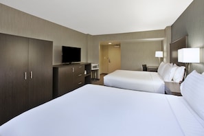 Pillowtop beds, desk, laptop workspace, blackout drapes