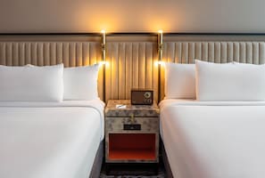 Premium bedding, pillowtop beds, in-room safe, desk