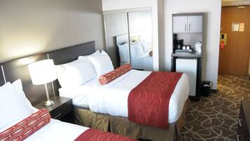 Room, 2 Double Beds | Desk, iron/ironing board, rollaway beds, bed sheets