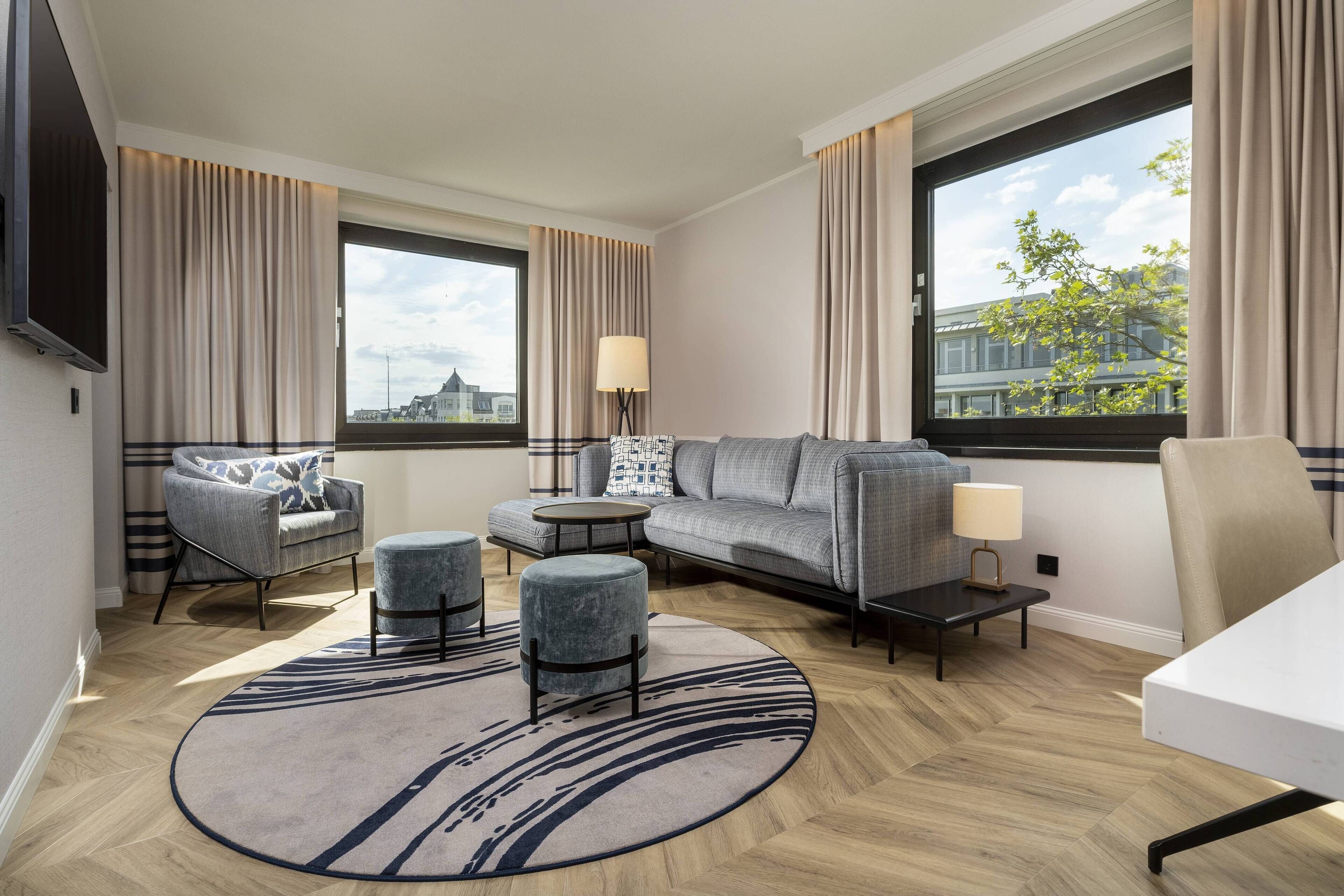 45-inch flat-screen TV with digital channels, TV