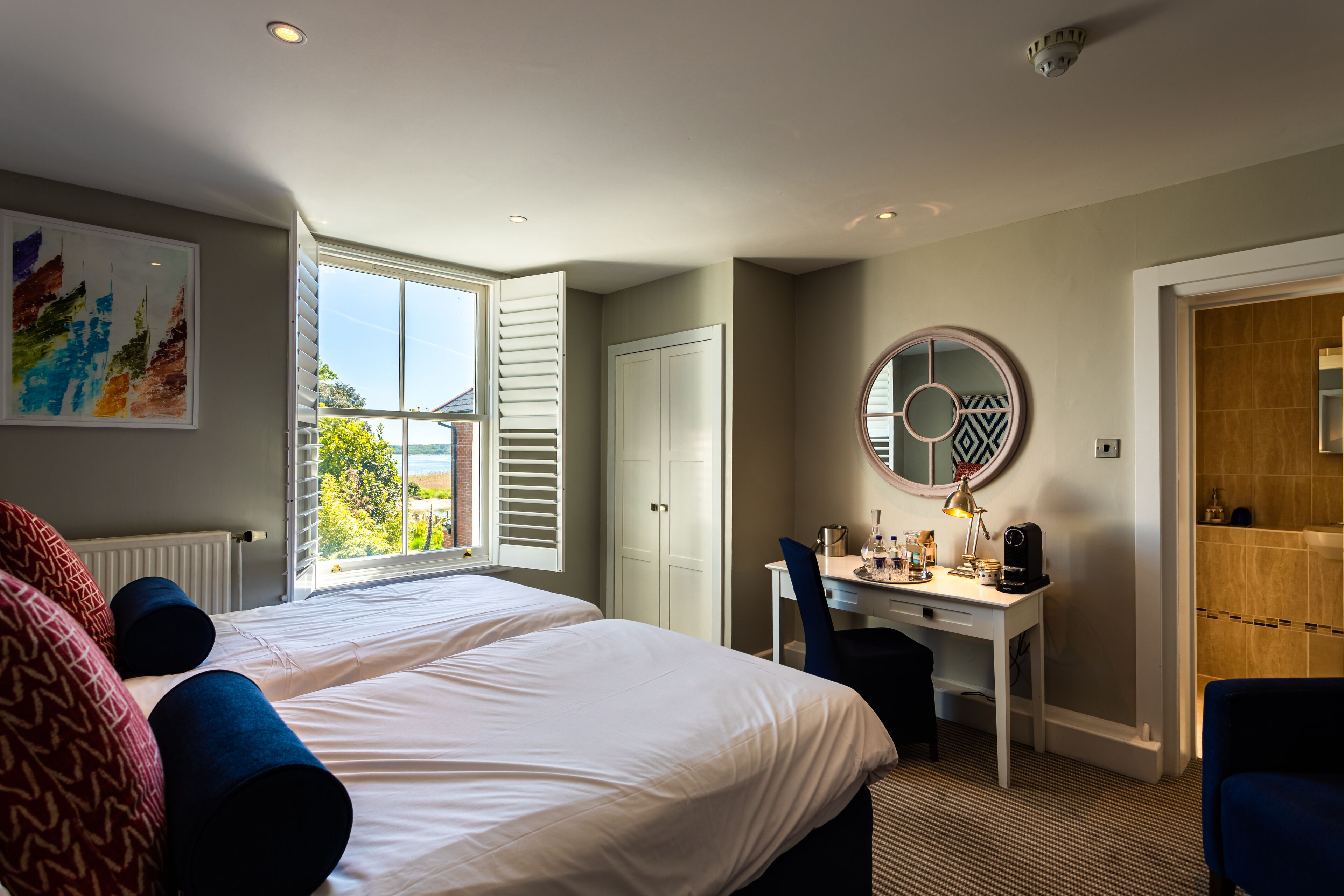 double room, harbour view | in-room safe, desk, blackout curtains, iron/ironing board