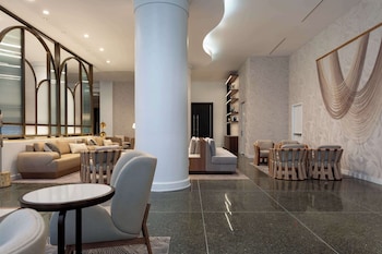 Hotel entrance and lobby at Hilton Cabana Miami Beach Resort