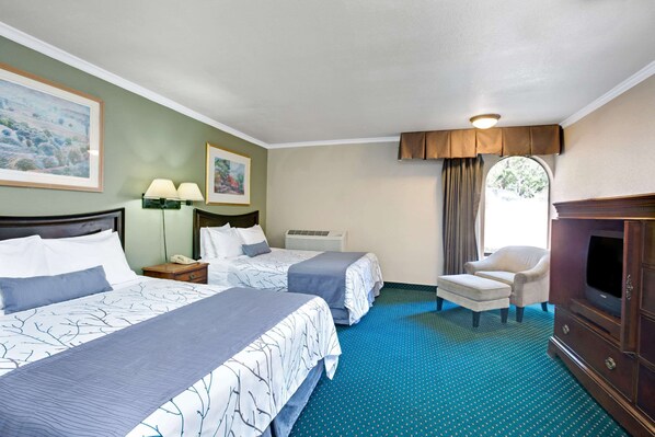Standard Room, 2 Queen Beds | Blackout drapes, iron/ironing board, free cribs/infant beds, free WiFi