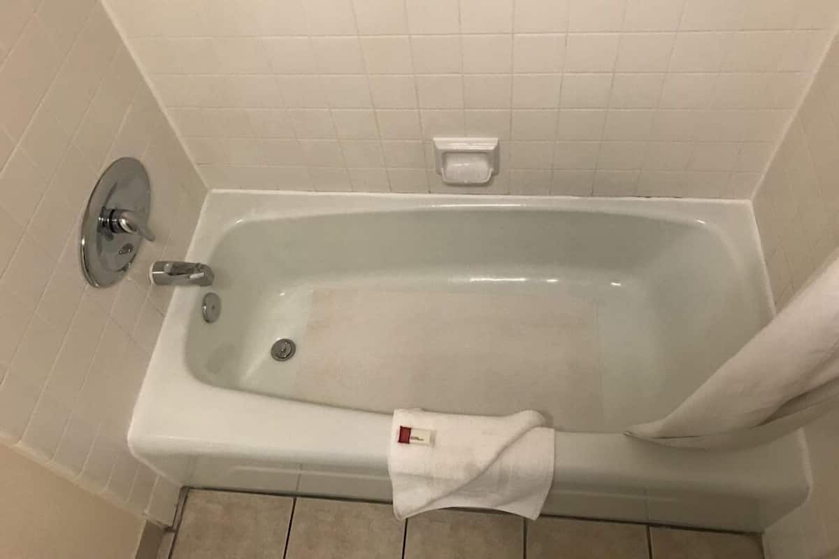 Bathroom | Separate tub and shower, hair dryer, towels