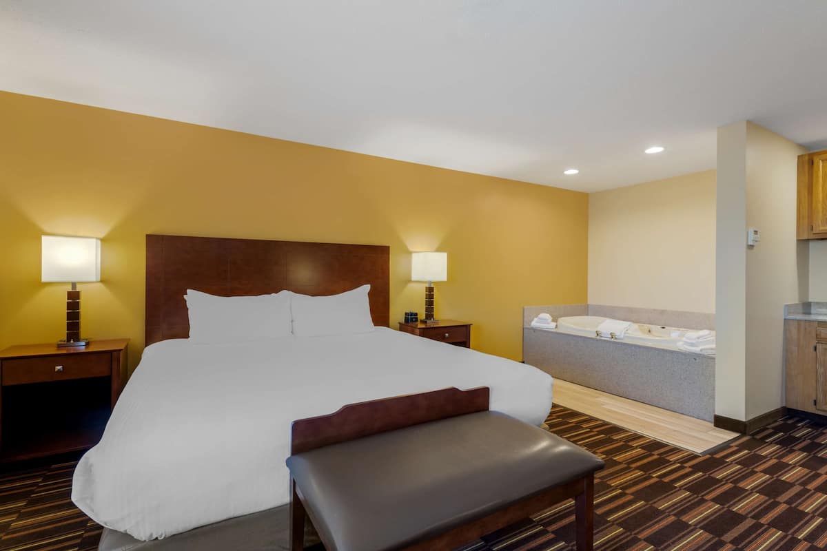 Camera Standard, 1 letto king, non fumatori, idromassaggio | Biancheria da letto ipoallergenica, copriletto in piuma