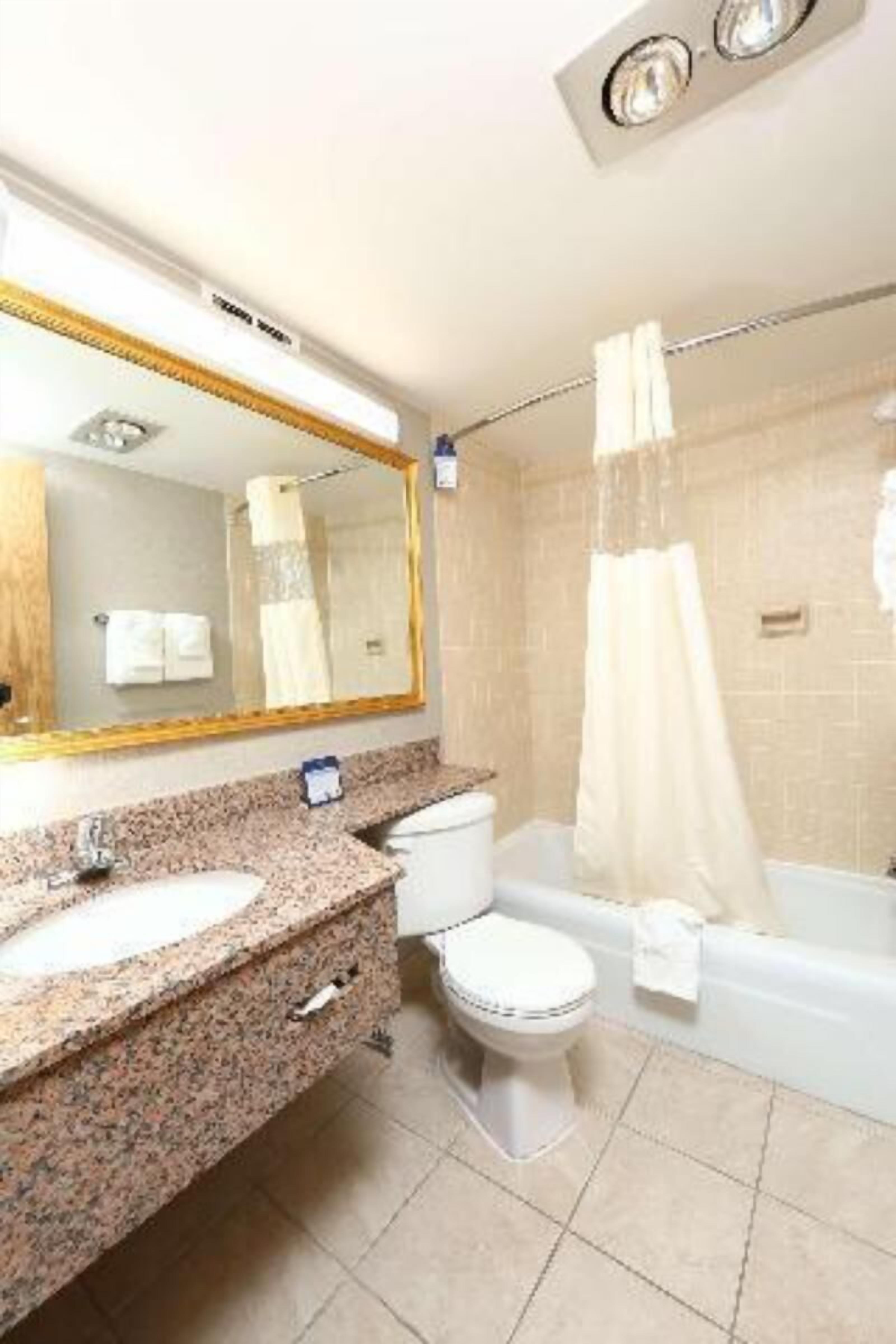 Bathroom | Combined shower/tub, free toiletries, hair dryer, towels