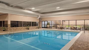 Indoor pool, open 8:00 AM to 11:00 PM, sun loungers