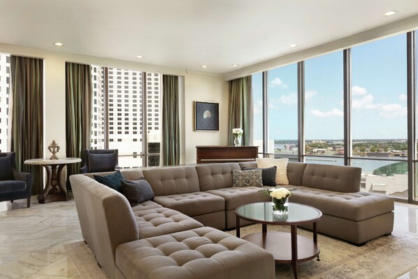 Penthouse, 2 Bedrooms | Hypo-allergenic bedding, in-room safe, desk, laptop workspace