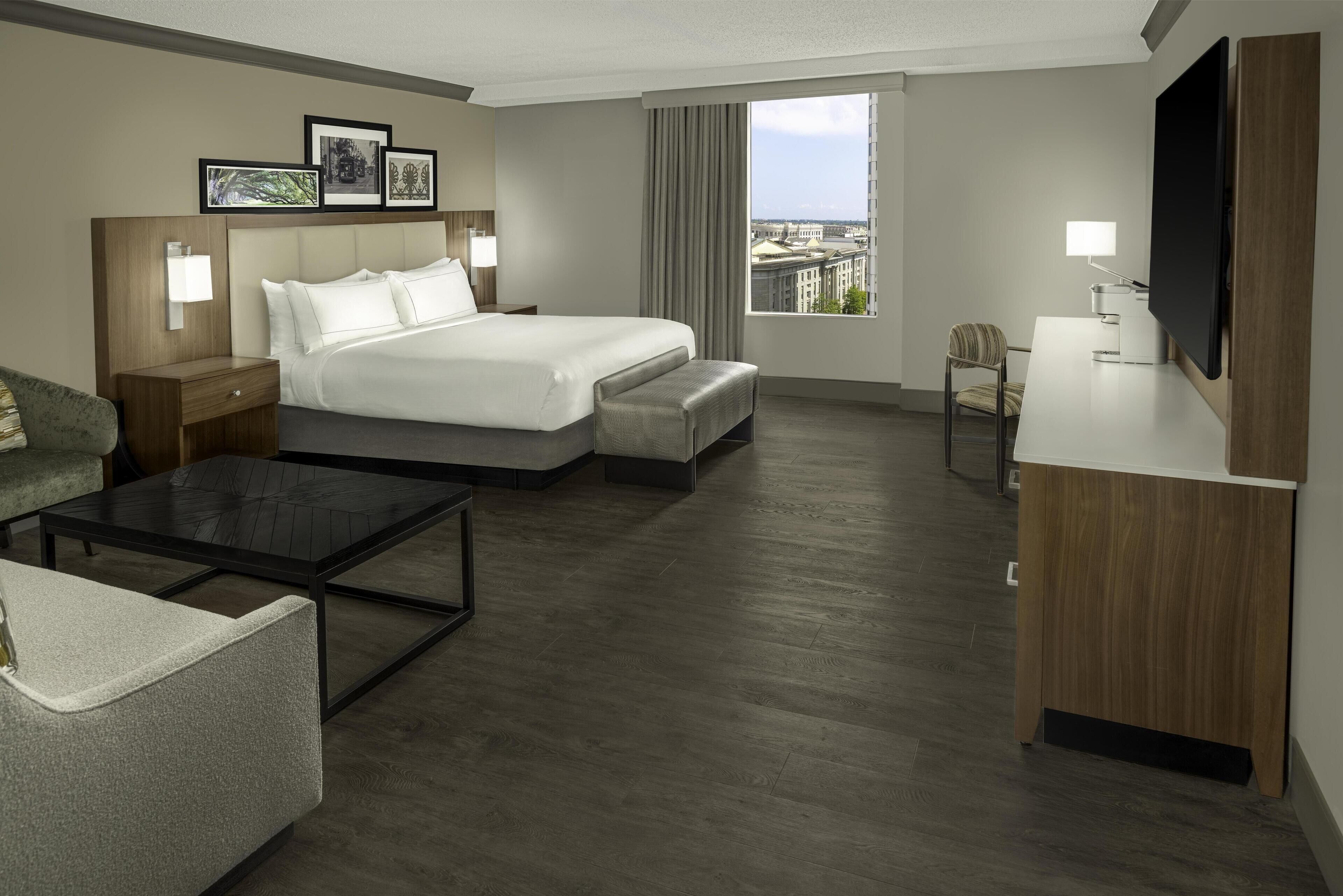 Literie hypoallergénique, coffres-forts dans les chambres, bureau