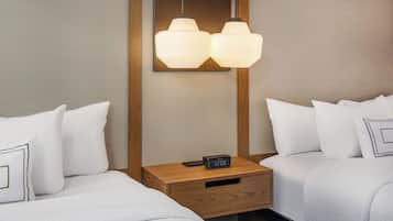 Premium bedding, desk, blackout curtains, iron/ironing board