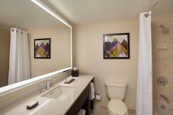 Combined shower/tub, free toiletries, hair dryer, towels at Embassy Suites by Hilton Washington DC Georgetown