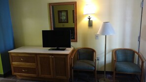 Desk, blackout curtains, iron/ironing board, free cots/infant beds