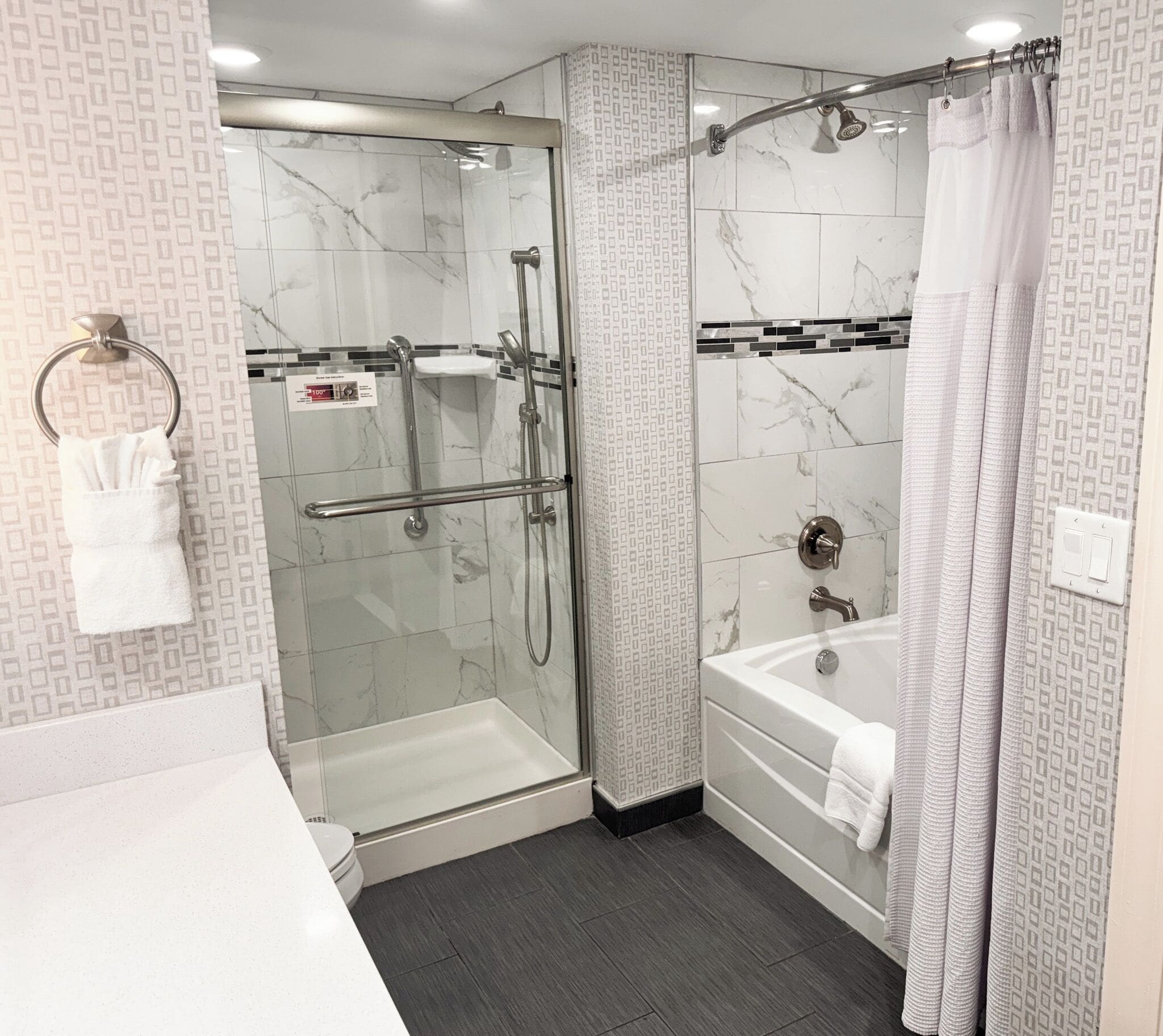 standard suite, 1 bedroom | bathroom | hair dryer, towels