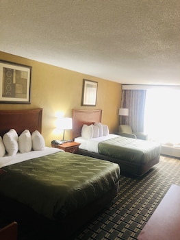 Standard Double Room | Premium bedding, in-room safe, desk, iron/ironing board at Quail Inn & Suites