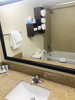Basic Single Room | Bathroom | Combined shower/tub, free toiletries, hair dryer, towels at Quail Inn & Suites
