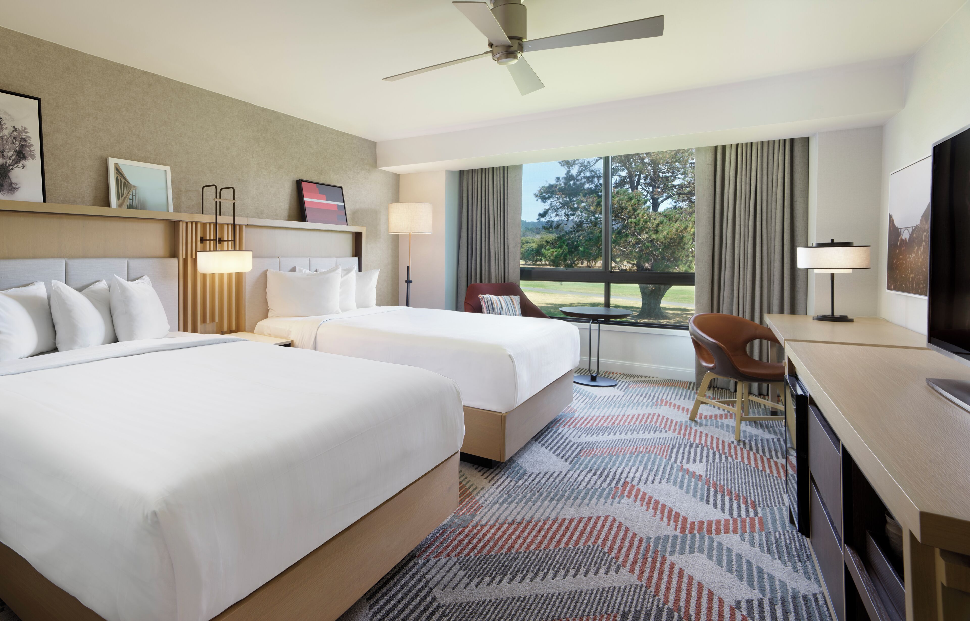 Room, 2 Queen Beds, Golf View | Premium bedding, down comforters, pillowtop beds, in-room safe