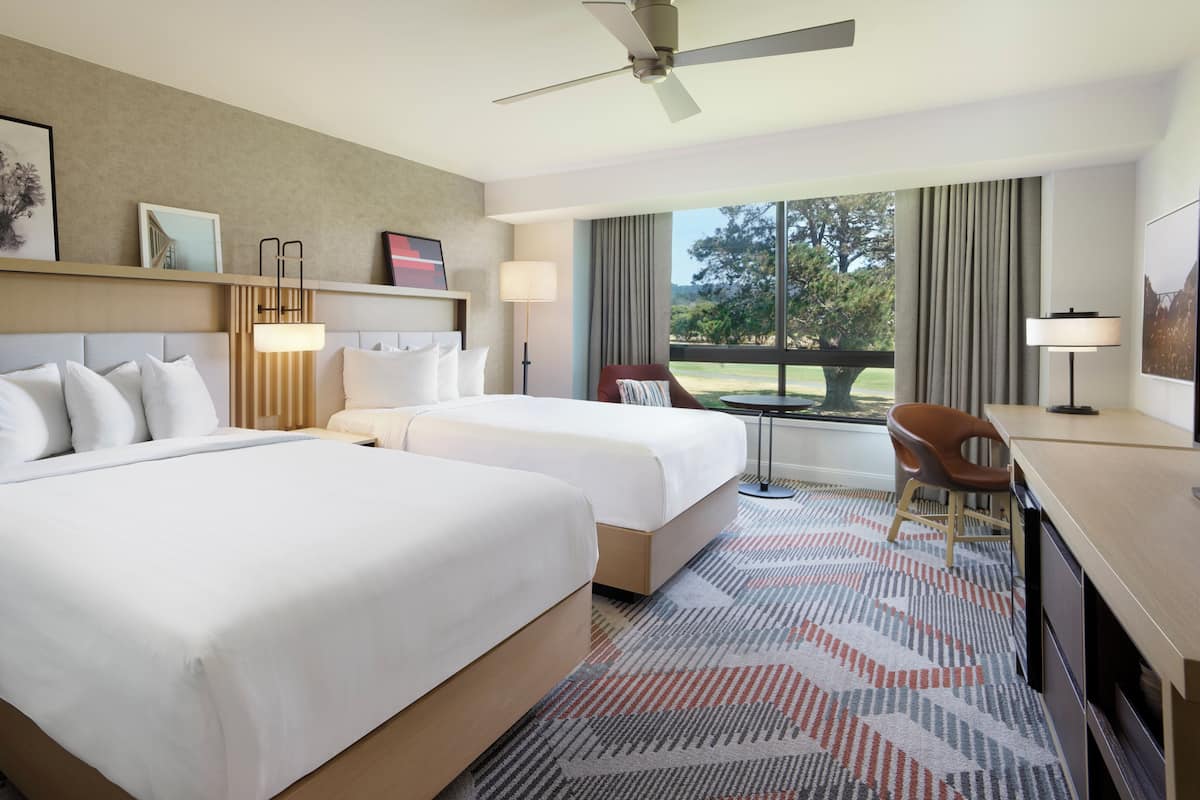 Room, 2 Queen Beds, Golf View | Premium bedding, down comforters, pillowtop beds, in-room safe