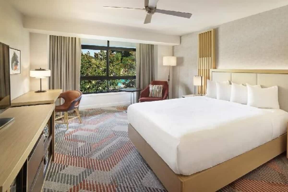 Premium bedding, down comforters, pillowtop beds, in-room safe
