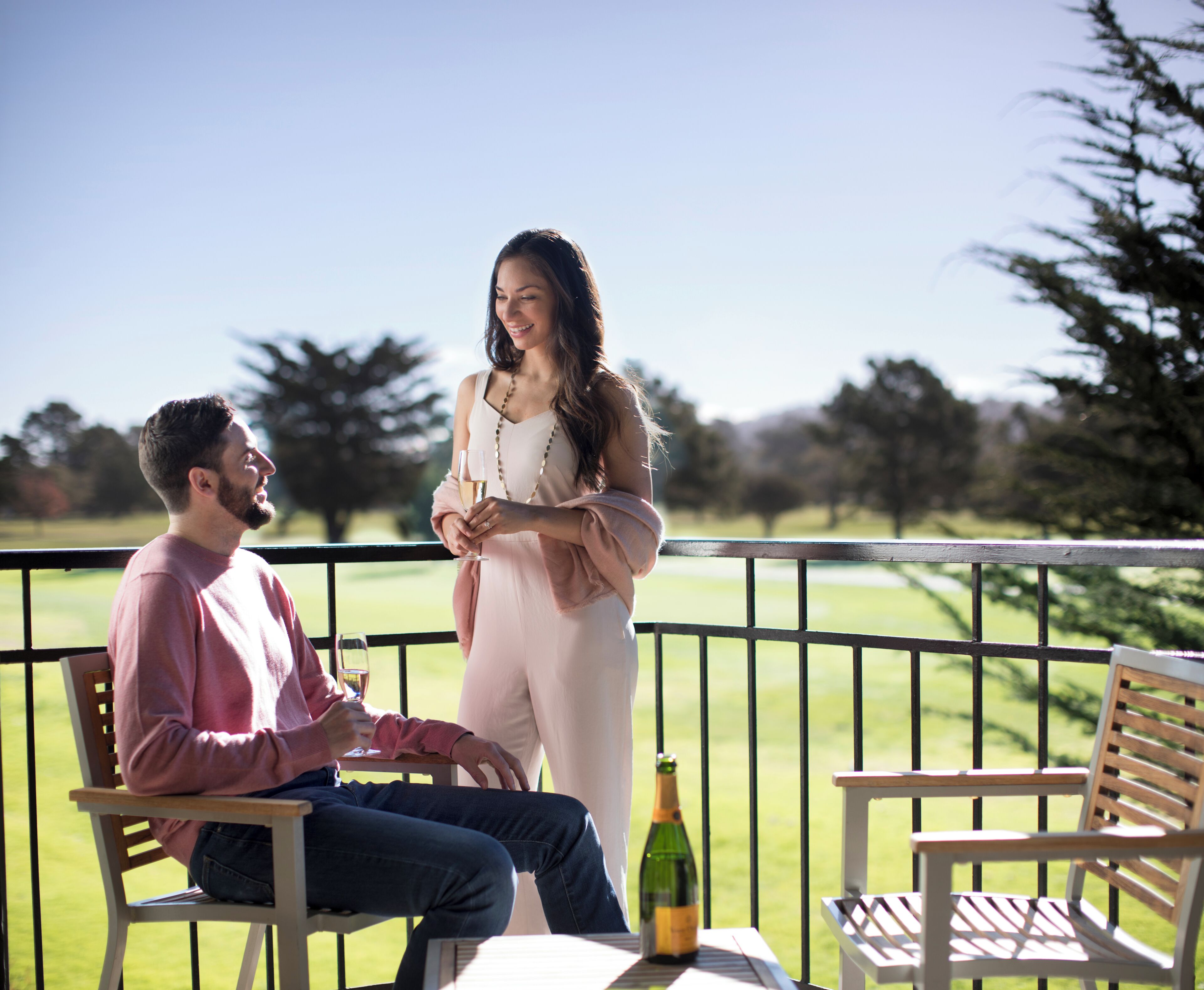Room, 1 King Bed, Balcony, Golf View | Premium bedding, down comforters, pillowtop beds, in-room safe