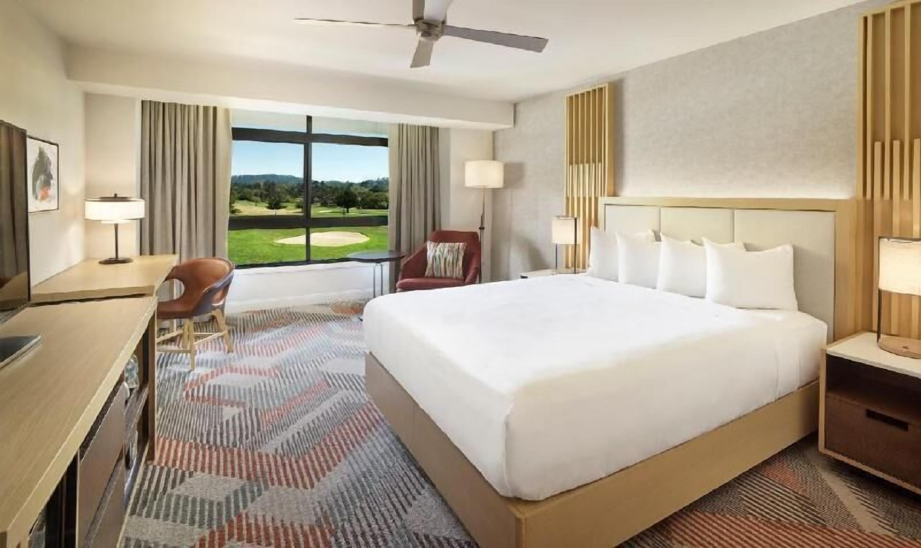 Premium bedding, down comforters, pillowtop beds, in-room safe