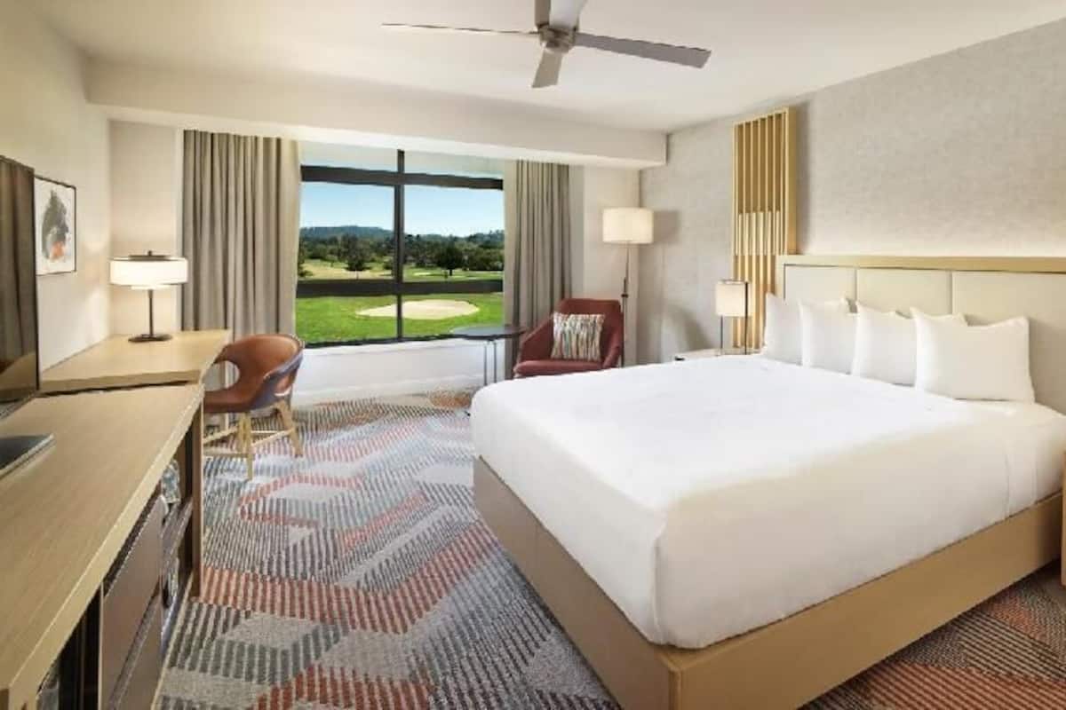 Premium bedding, down comforters, pillowtop beds, in-room safe