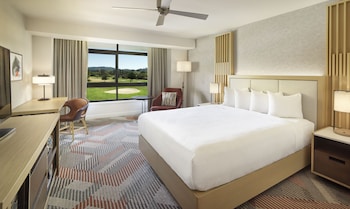 Room, 1 King Bed, Balcony, Golf View | Premium bedding, down comforters, pillowtop beds, in-room safe at Hyatt Regency Monterey Hotel & Spa