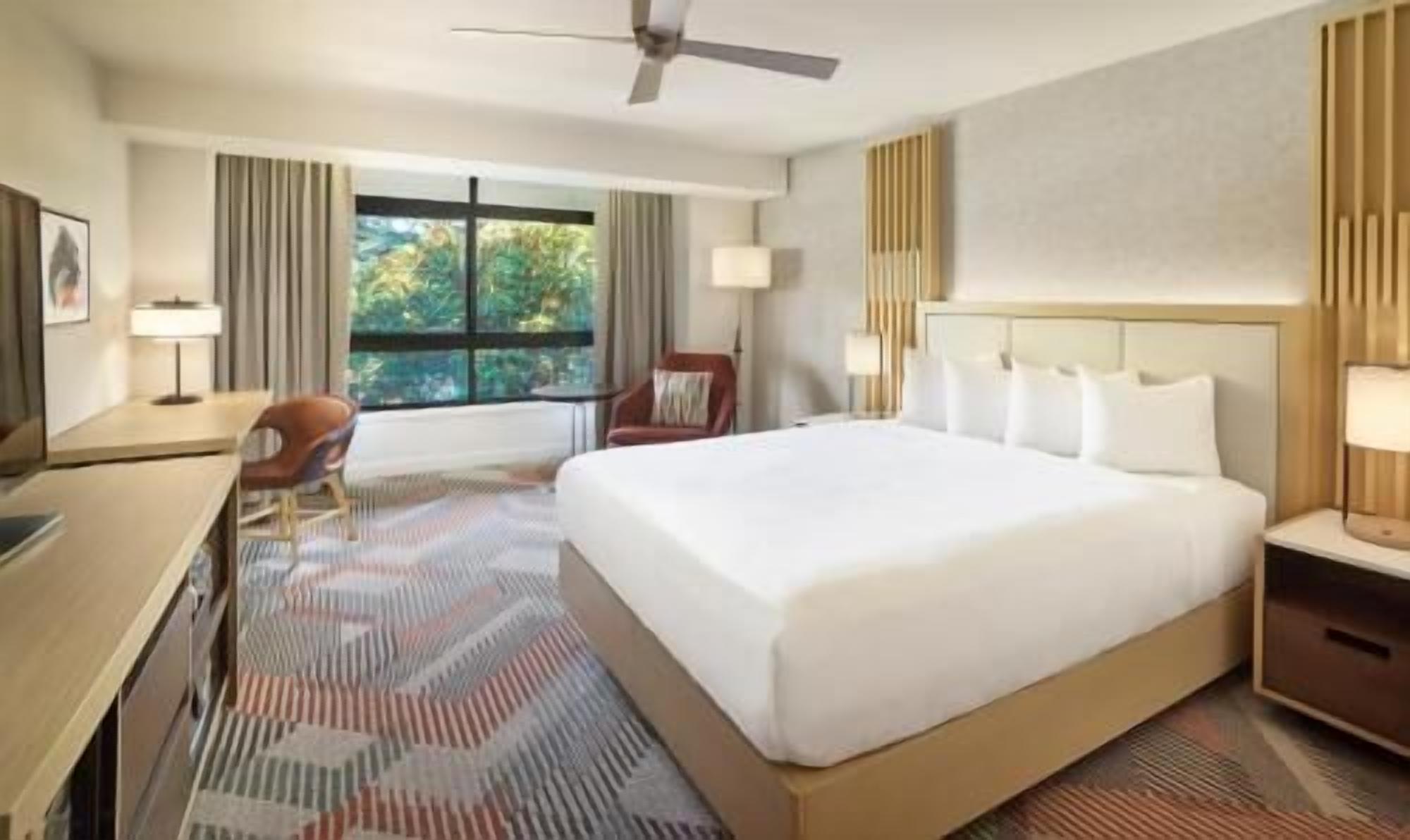 Premium bedding, down comforters, pillowtop beds, in-room safe