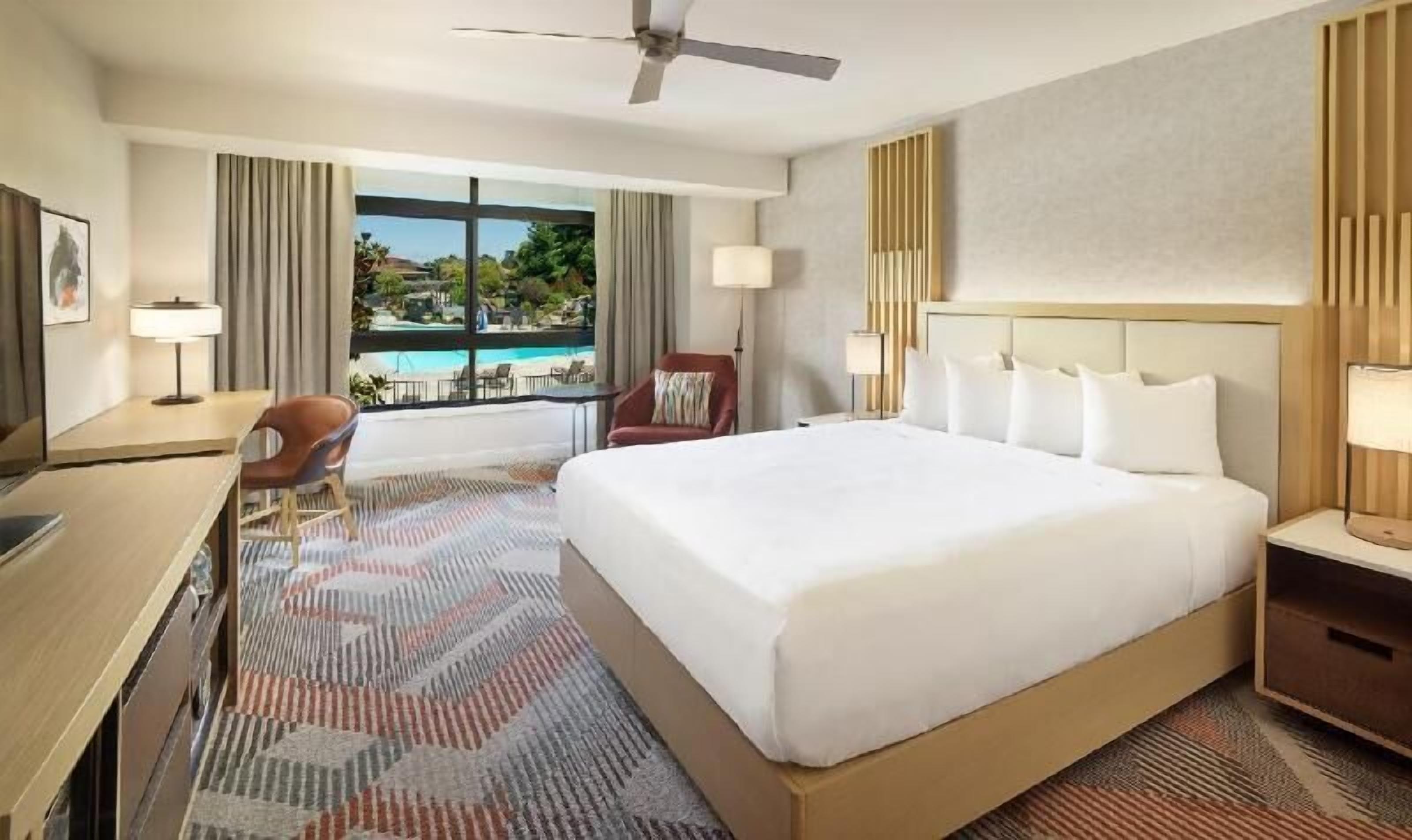 Premium bedding, down comforters, pillowtop beds, in-room safe