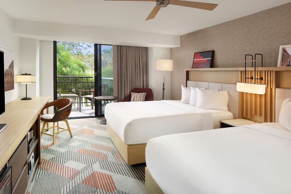 Premium bedding, down comforters, pillowtop beds, in-room safe