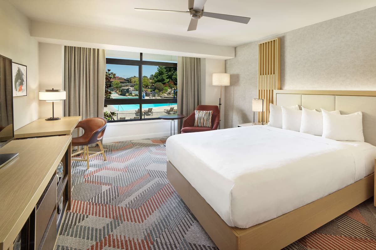 Premium bedding, down comforters, pillowtop beds, in-room safe