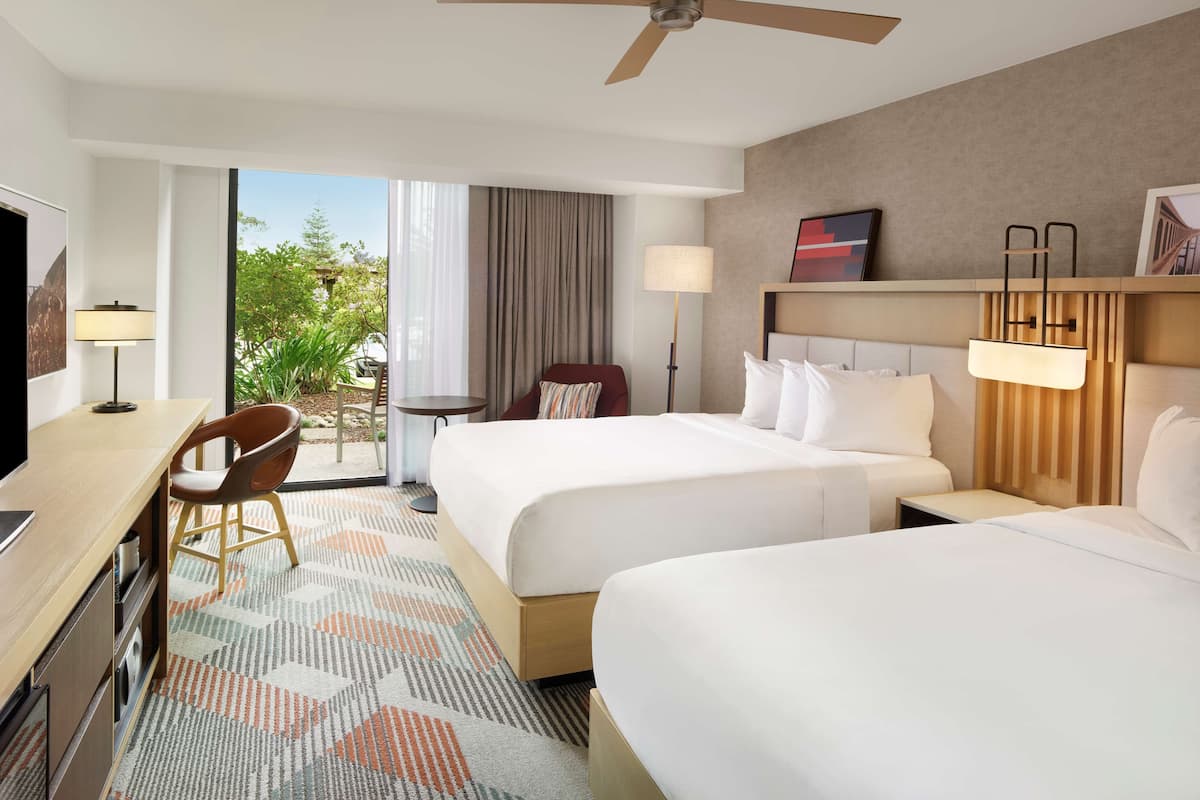 Premium bedding, down comforters, pillowtop beds, in-room safe